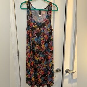 SWIMSUITS FOR ALL Floral Sheer Cover Up Maxi Beach Dress Size 18 20